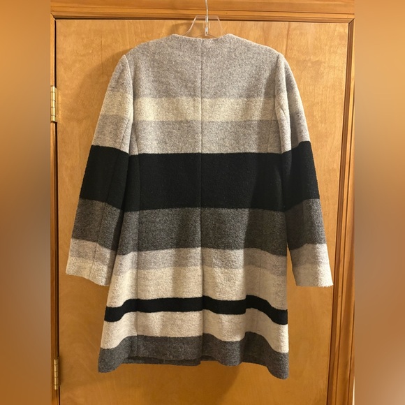 Talbots Striped Wool Blend Coat - Picture 2 of 7